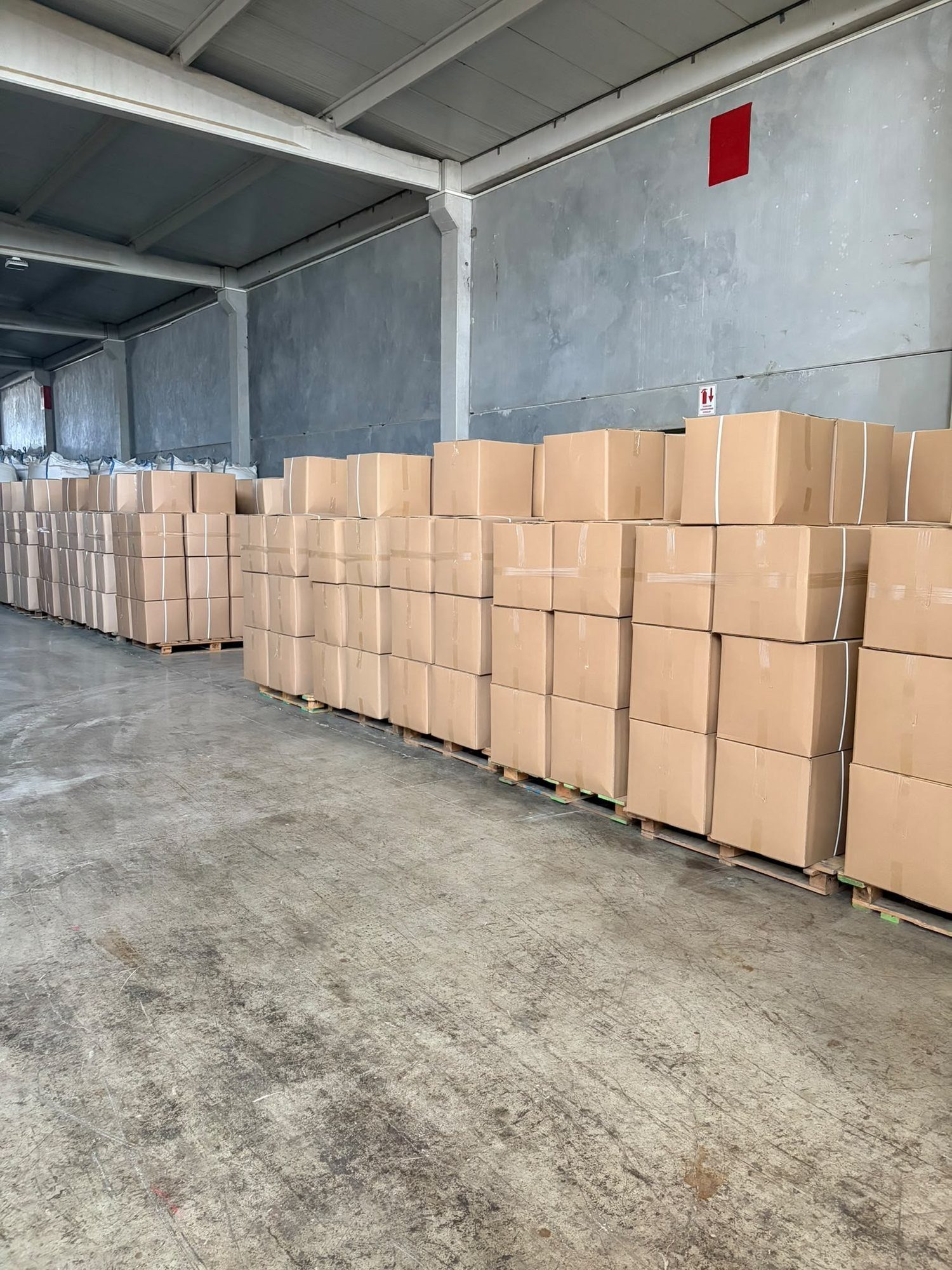Carton packaging stock at the DEFSAN facility
